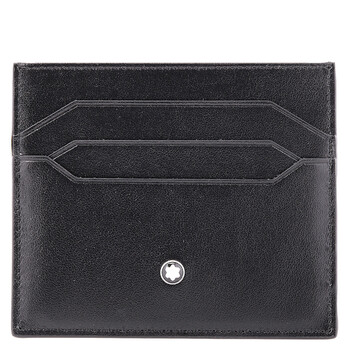 Montblanc Black Grain Leather 6cc Card Holder 199441 4062037841571