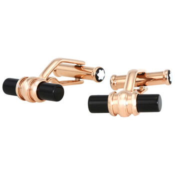 Meisterstuck Gold-Tone Onyx Cufflinks 113395
