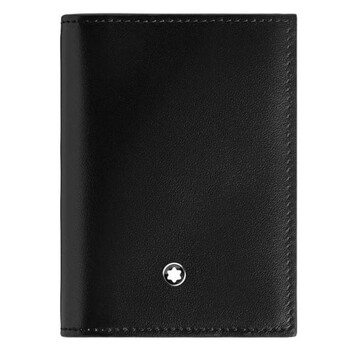 美品⭐︎MONT BLANC レザー ペンケース　ブラック　ギャランティカード付 Montblanc Meisterstuck 4CC Leather Card Holder 198321