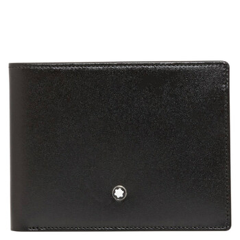 Meisterstuck Leather 6cc Wallet In Black