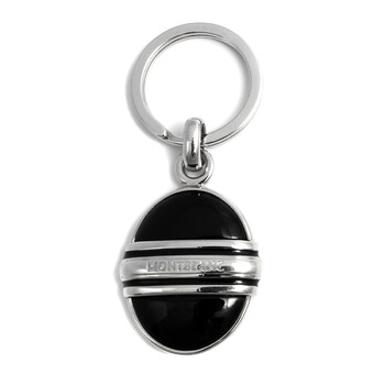 Meisterstuck Sol Platinum Black Onyx Key Ring 2871