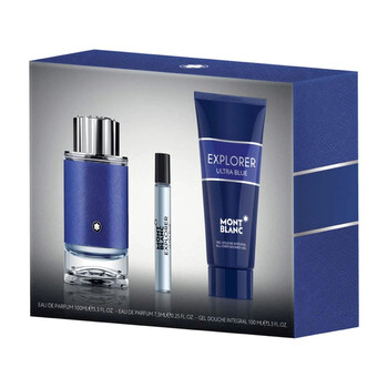 Montblanc Men's Explorer Ultra Blue 3pcs EDP Gift Set Fragrances