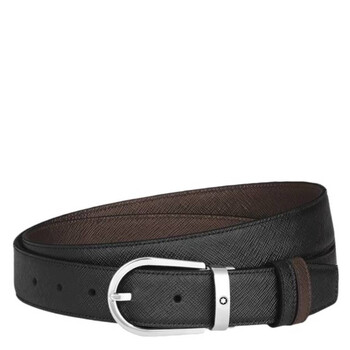 Sartorial Leather Horseshoe Buckle Reversible Belt 222139