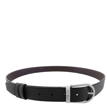 Sartorial Leather Horseshoe Buckle Reversible Belt