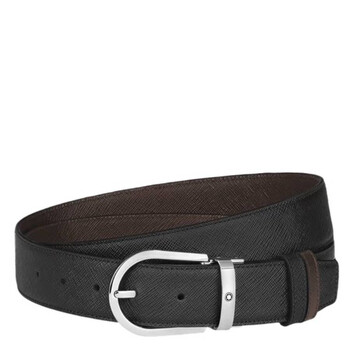 Sartorial Leather Horseshoe Buckle Reversible Belt 222145