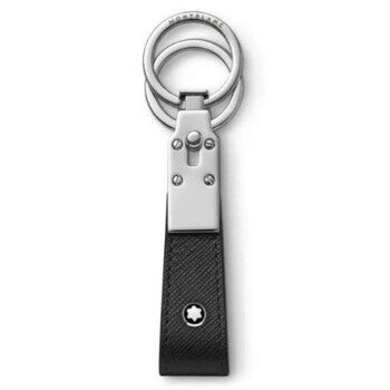 Sartorial Leather Loop Key Fob - Black