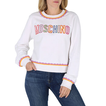 Moschino Ladies Fantasy Print Fucsia Crystal Teddy Bear