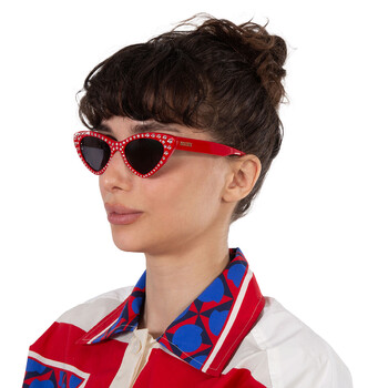 Grey Cat Eye Ladies Sunglasses MOS006/S/STR 0C9A/IR 52