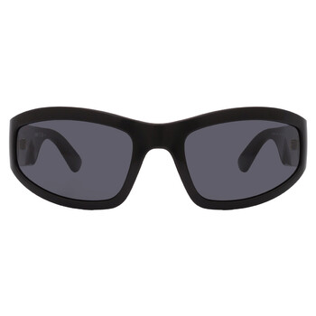 Balenciaga Grey Rectangular Unisex Sunglasses BB0401S 001 60