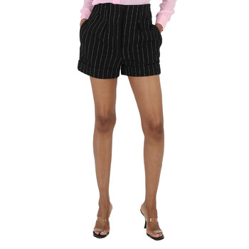 ショートパンツ THOM BROWNE Women Shorts  Burmudas FJQ110A J0020 415 BLUE Thom Browne Ladies Name-Tag Ribbed Shorts, Brand Size 40 (US