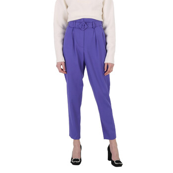 Ladies Purple Straight Leg Trousers A0316-5517-0278