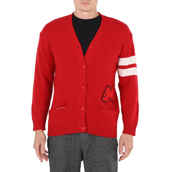 Moschino Mickey Rat Back Print Stripe Cardigan, Size Small A 0991