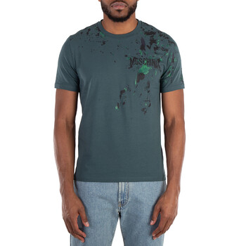 Tシャツ・カットソー ALEXANDER MCQUEEN Men T-shirt Green 808915QXABL 3012 Alexander Mcqueen Men's Green Washed Dye T-Shirt, Size