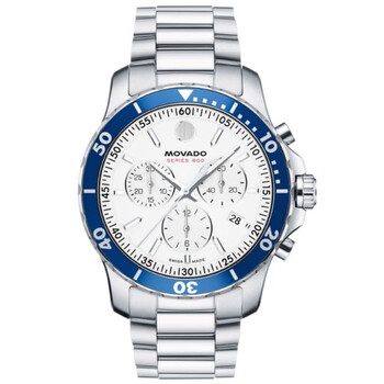 800 Chronograph Quartz White Dial Men's Watch 2600195