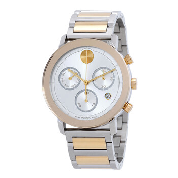Bold Evolution Chronograph Quartz Silver Dial Two-Tone Men's Watch 3600888