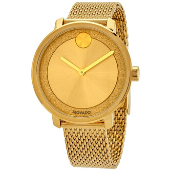 Bold Gold-tone Metallic Dial Ladies Watch 3600580