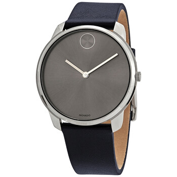 Bold Quartz Grey Dial Blue Leather Men's Watch 3600586