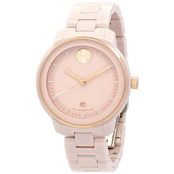 Movado Women\'s Watch 3601078 Bold Swiss Quartz Rose Gold Pink Leather 34mm Movado Women\ main image 2