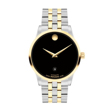 Movado Museum Classic Automatic Black Dial Two-Tone Ladies 