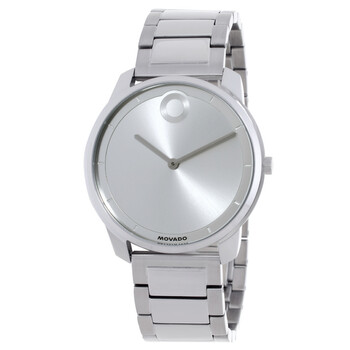 NWT Movado Trend Element Quartz Silver Dial Men\'s Watch Movado Bold Trend Element Silver Dial Stainless Mesh Band  main image 2