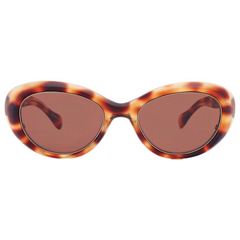 Michael Kors Empire Brown Solid Oval Ladies Sunglasses MK2192  