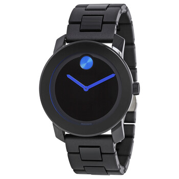 Movado Bold Large Black Dial Black TR90 Composite Men's Watch