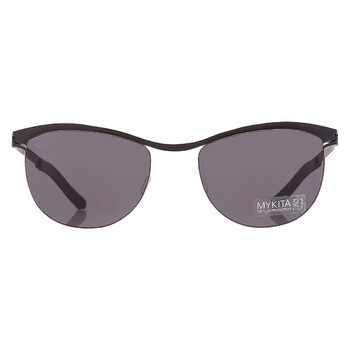 NO1 SUN-KAREN-SILVER BLACK Grey Oval Unisex Sunglasses NO1 SUN-KAREN 052 52
