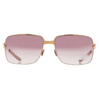 Mykita NO1 SUN-MARLENE-SAFRANE Brown Round Unisex Sunglasses  display picture 3