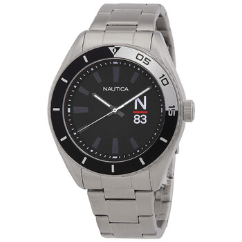 Nautica Orologio Cronografo Uomo NAPBSF407 - Cassa In Acciaio Riciclato 46mm, Quadrante Blu Luminoso, Impermeabile 100m