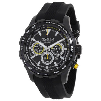 Nautica Orologio Cronografo Uomo NAPBSF407 - Cassa In Acciaio Riciclato 46mm, Quadrante Blu Luminoso, Impermeabile 100m