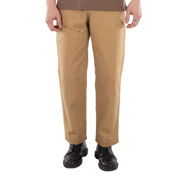 Men's Beige Shasta Straight-Leg Cotton Trousers