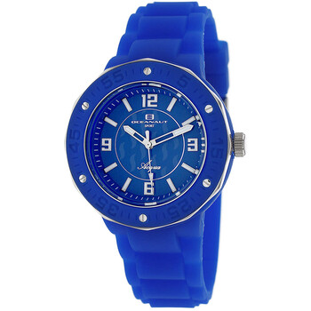 Acqua Blue Dial Rubber Strap Ladies Watch OC0210