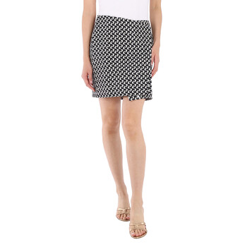 Burberry★素敵！Logo Printed Scarf Detail Silk Pencil Skirt Burberry Monogram Print Scarf Detail Silk Pencil Skirt