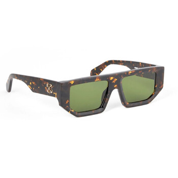 Final Price! Off-White OERI135 MIRAMAR 6055 Havana/Green Sunglasses Off-white Oeri135 Miramar Unisex Havana Squared Sunglasses  main image 4