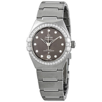 Constellation Automatic Chronometer Diamond Grey Dial Ladies Watch 131.15.29.20.56.001