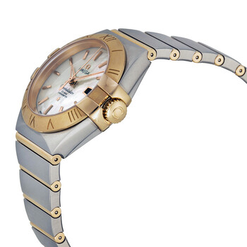 Constellation Mother of Pearl Dial Stainless Steel and 18kt Rose Gold Ladies Watch 12320312005001