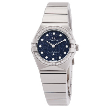 Omega Constellation Quartz Diamond Purple Dial Ladies Watch 131.10