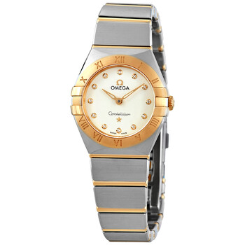 Omega Constellation Manhattan Quartz Diamond White Mother of