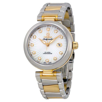 DeVille Ladymatic Mother of Pearl Steel and 18kt Yellow Gold Ladies Watch 42520342055002