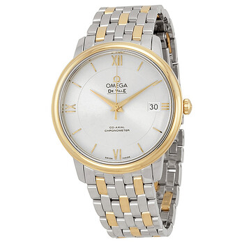 DeVille Prestige Stainless Steel and 18kt Yellow Gold Silver Dial Unisex Watch 42420372002001