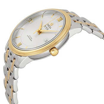 DeVille Prestige Stainless Steel and 18kt Yellow Gold Silver Dial Unisex Watch 42420372002001