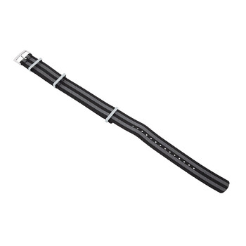 Omega NATO Polyamide 5-Stripe Black And Grey Watch Band