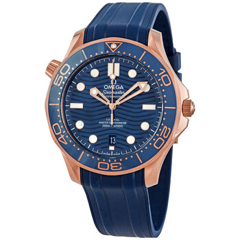 Seamaster Diver 18kt Rose Gold Automatic Blue Dial Men's Watch 210.62.42.20.03.001