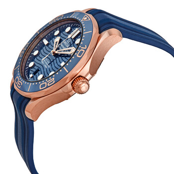 Seamaster Diver 18kt Rose Gold Automatic Blue Dial Men's Watch 210.62.42.20.03.001