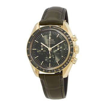 Speedmaster Moonwatch 18kt Moonshine Gold Hand Wind Chronometer Green Dial Men's Watch