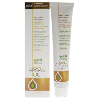 Argan Oil Permanent Color Cream 3 oz 6GM Dark Caramel Mocha Blonde Hair Care 840061001550
