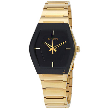 Bulova Gemini Quartz Diamond Black Dial Ladies Watch 97P158  display picture 3