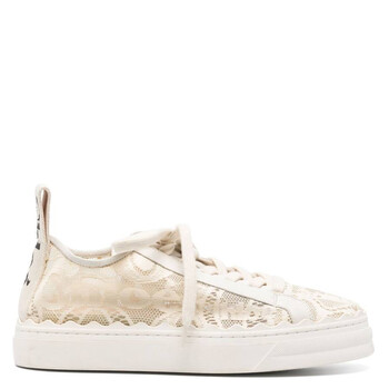 Chloé Open Box - Chloe Lauren Lace-Up Scalloped Trims Sneakers, Brand ...
