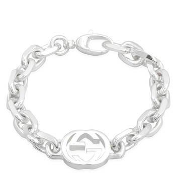 Gucci Sterling Silver And Enamel Boule Chain Interlocking G