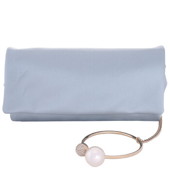 Jimmy Choo Xandra Bangle Handle Clutch J000164123-ICE BLUE/LIGHT